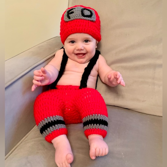 Knit Crochet Firefighter Outfit - Picture 3 of 3
